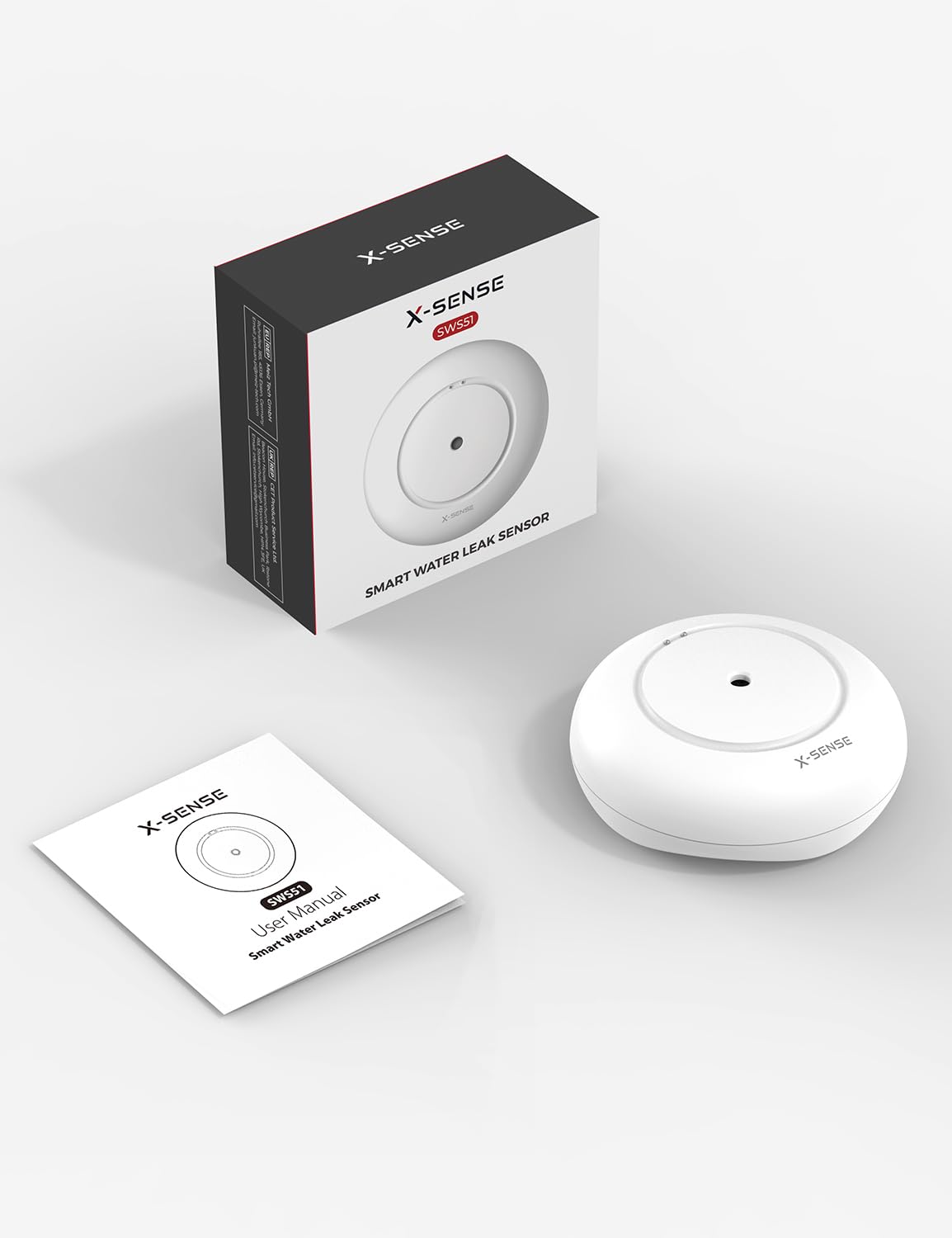 X-Sense Wi-Fi detektor vody s baterií, vodní senzor IP66, vodní senzor WLAN, příslušenství pro sadu senzorů vody SWS54, jednotlivé balení, model SWS51, 1 kus - Obrázek 8