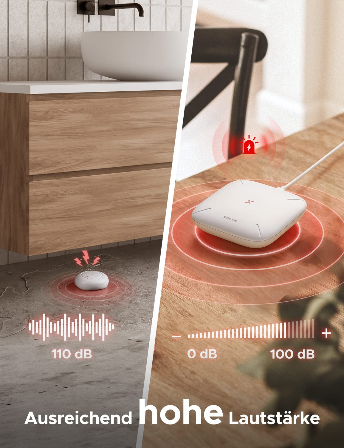 X-Sense Wi-Fi detektor vody s baterií, vodní senzor IP66, vodní senzor WLAN, příslušenství pro sadu senzorů vody SWS54, jednotlivé balení, model SWS51, 1 kus - Obrázek 6