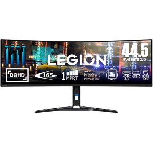 Lenovo R45w‑30 | 44,5" 5K herní monitor | 5120×1440 | 170 Hz | 450 nitů | 1 ms odezva | HDMI | DisplayPort | AMD FreeSync Premium Pro | integrované reproduktory | výškově nastavitelné | černý