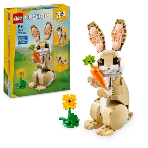 LEGO Creator 3v1 zajíček – figurka zvířete přestavitelná na lámu nebo tuleň – hrací sada s minifigurkami – kreativní hračka pro dívky a chlapce od 8 let