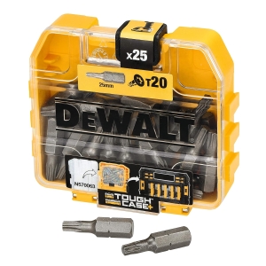 Dewalt sada šroubovacích bitů (20× DT7961, velikost bitu T20, délka 25 mm, z vysoce výkonné oceli, s torzní zónou, sada nářadí pro profesionály i domácí kutily) DP42‑QZ